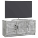 vidaXL Meuble TV Gris béton 99 x 34 5 x 47 cm Bois d'ingénierie