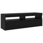 vidaXL Meubles TV 2 Pièces Chêne noir 240 x 35 x 40 cm Bois d'ingénierie