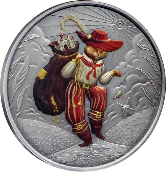Pièce de monnaie en Argent 1 Dollar g 31.1 (1 oz) Millésime 2024 Fairytale PUSS IN BOOTS