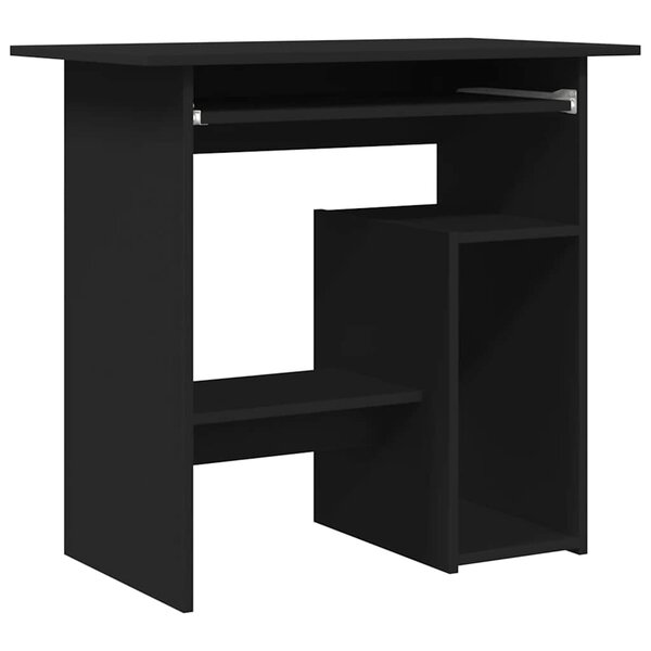 vidaXL Bureau Noir 80x45x74 cm Bois d’ingénierie