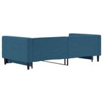 vidaXL Lit de jour avec lit gigogne bleu 100x200 cm velours