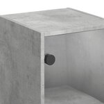 vidaXL Armoire murale avec portes en verre gris béton 35x37x68 5 cm
