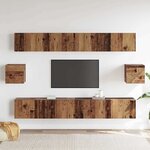 vidaXL Ensemble meuble TV 6 Pièces Bois ancien 100 x 30 x 30 cm bois
