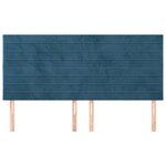 vidaXL Tête de lit Bleu foncé 160 x 5 x 118/128 cm Velours
