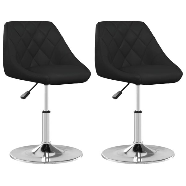 vidaXL Chaises à manger lot de 2 noir similicuir