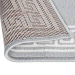 Vidaxl tapis bcf gris avec motif 100x250 cm