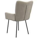 vidaXL Chaises à manger lot de 2 Gris clair Velours