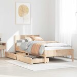 vidaXL Cadre de lit sans matelas 75x190 cm bois de pin massif