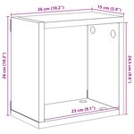 vidaXL Étagères Murales Chêne Artisan MDF avec placage 26 x 15 x 26 cm