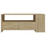 vidaXL Table basse chêne sonoma 102x55x42 cm bois d'ingénierie