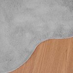 vidaXL Tapis en Fourrure Synthétique de Lapin Olite Gris 50 x 80 cm