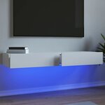 vidaXL Meubles TV avec éclairage LED 2 Pièces blanc 60x35x15 5 cm