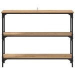 vidaXL Table console avec étagère chêne artisanal 100 x 22.5 x 75 cm