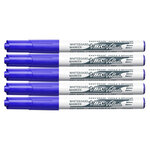 Pack de 5 Feutres effaçable a sec pointe ogive moyenne Bleu VELLEDA