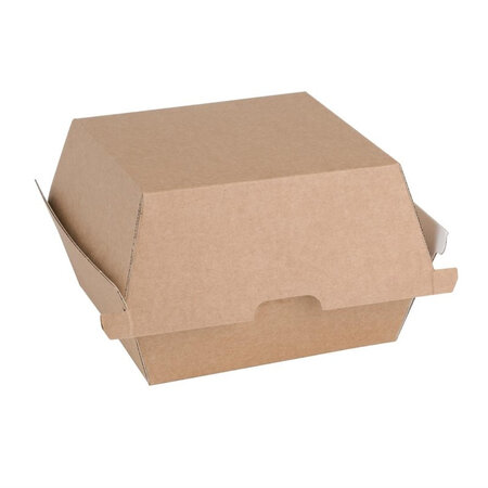 Boîtes hamburger compostables kraft - lot de 150 ou 200 - fiesta green -  - carton