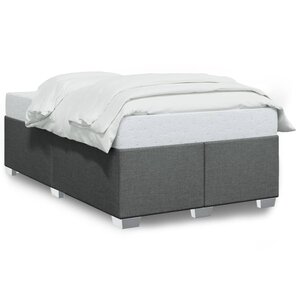 vidaXL Cadre de lit sans matelas gris foncé 120x190 cm tissu