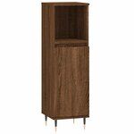 vidaXL Armoire de bain chêne marron 30x30x100 cm bois d'ingénierie