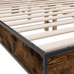 vidaXL Cadre de lit sans matelas chêne fumé 120x200 cm