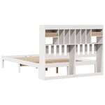 vidaXL Lit bibliothèque sans matelas blanc 140x190 cm bois pin massif