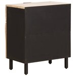 vidaXL Cabinet de chevet Blanc 50 x 33 x 60 cm Bois de mangue massif