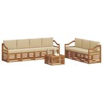 vidaXL Ensembles de canapés avec coussin 8 Pièces Naturel et Beige