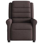 vidaXL Fauteuil inclinable électrique Marron foncé Tissu