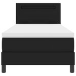 vidaXL Lit à ressorts avec matelas Noir 100 x 200 cm Simili cuir