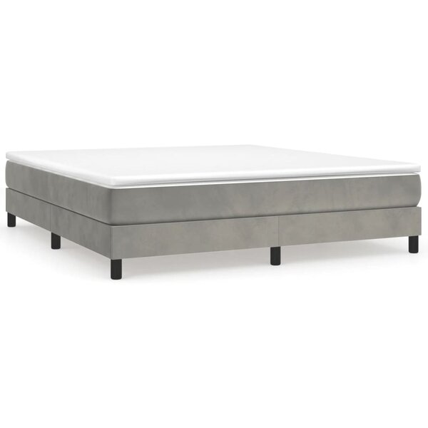 vidaXL Cadre de lit gris clair 180x200 cm velours