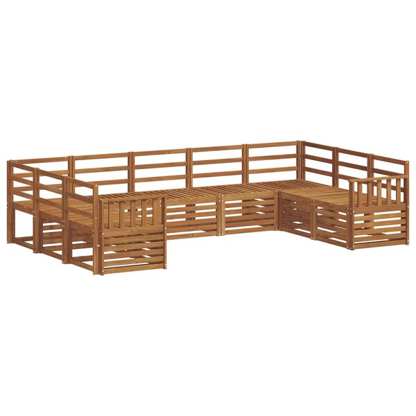 vidaXL Ensemble de canapé d'angle 9 Pièces Naturel