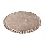 Tapis de jeu pliable en velours 125 rond beige