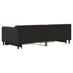 vidaXL Lit de jour avec gigogne et tiroirs noir 90x190 cm tissu