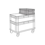 Pack and Move - Lot 4 Bacs Gerbables - Charge 20 kg - 40 x 30 x 22 cm - Stockage Rangement Outils Bricolage - Résistant - Réutilisable - 20L