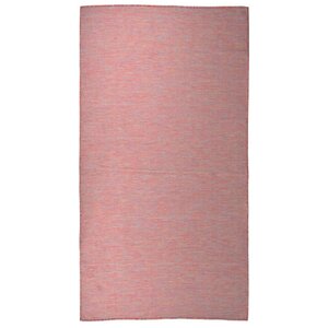 vidaXL Tapis à tissage plat d'extérieur 80x150 cm Rouge