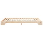 vidaXL Cadre de lit surélevé avec stockage Marron 140 x 210 cm bois