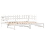 vidaXL Lit de jour avec gigogne et tiroirs sans matelas blanc 90x200cm