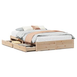 vidaXL Cadre de lit sans matelas 120x200 cm bois de pin massif