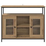 vidaXL Buffet Chêne artisanal 100 x 35 x 80 cm Bois d'ingénierie