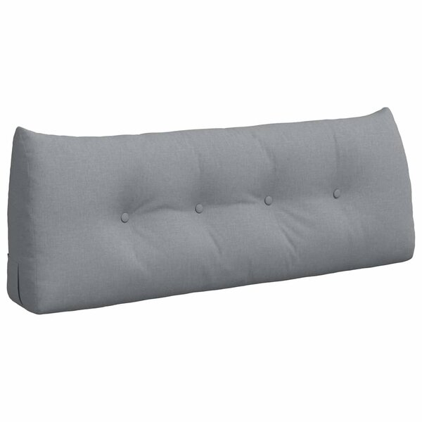 vidaXL Coussin de Dos Gris clair 120 x 24 x 50 cm tissu