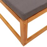 vidaXL Salon de jardin avec coussins 3 Pièces bois massif d'acacia