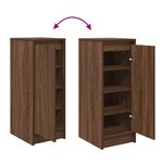 vidaXL Armoire à chaussures chêne marron 29 5x34x76 cm bois ingénierie