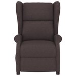 vidaXL Fauteuil inclinable électrique à oreilles marron foncé tissu