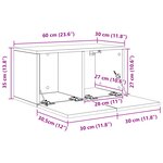vidaXL Meuble TV Vieux bois Panneau de particules Moyen Meuble TV