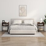 vidaXL Armoires de chevet 2 Pièces Chêne fumé 40 x 40 x 61 cm