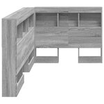 vidaXL Tête de lit de rangement Sonoma gris 90 cm Bois d'ingénierie