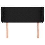 vidaXL Tête de lit avec oreilles Noir 103x23x78/88 cm Tissu
