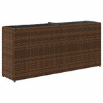 vidaXL Jardinières avec 2 pots 2 Pièces marron 90x20x40 cm résine tressée