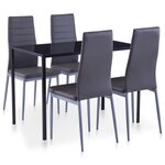 vidaXL Mobilier de salle à manger 5 Pièces Gris