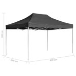 vidaXL Tente de réception pliable Aluminium 4 5x3 m Anthracite