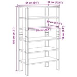 vidaXL Étagère à chaussures sonoma gris 61x32x105 cm bois ingénierie