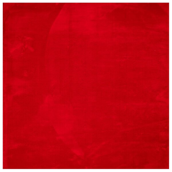 vidaXL Tapis HUARTE à poils courts doux et lavable rouge 160x160 cm